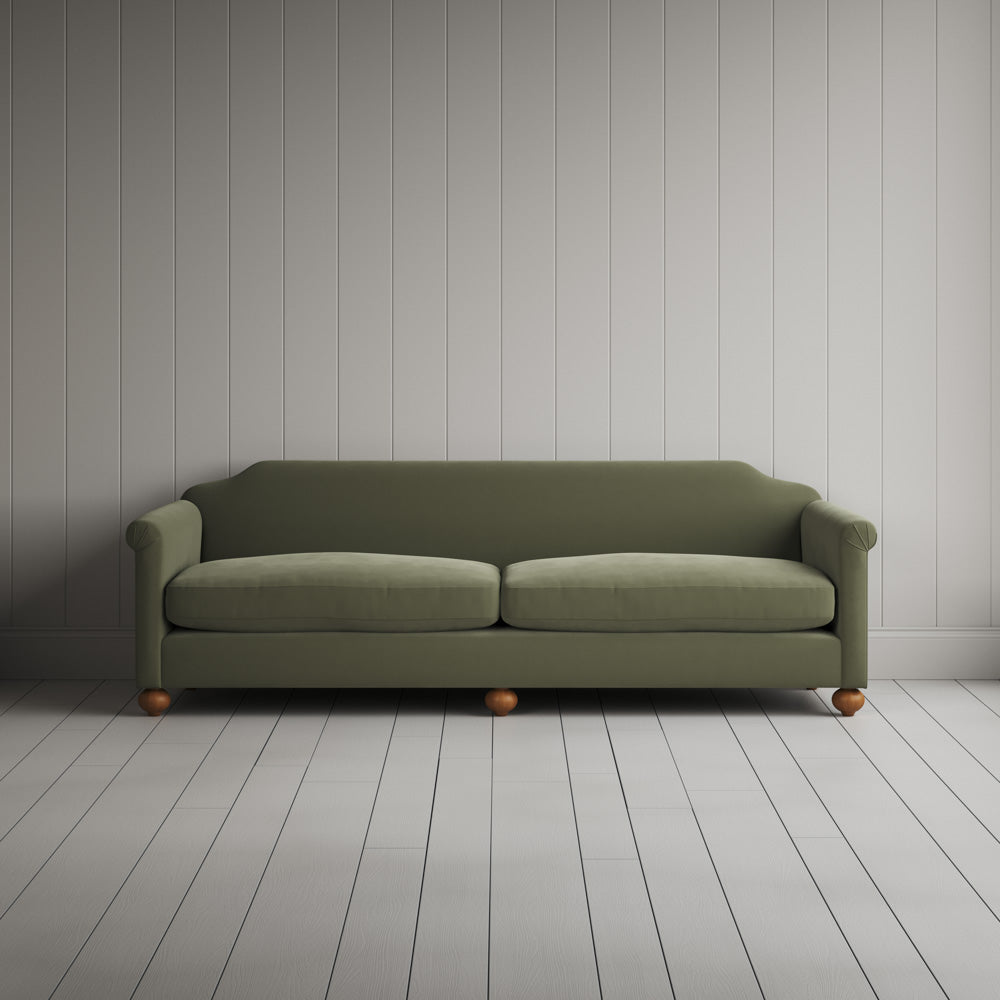 Front view of Dolittle 4 seater Sofa in Intelligent Velvet Green Tea