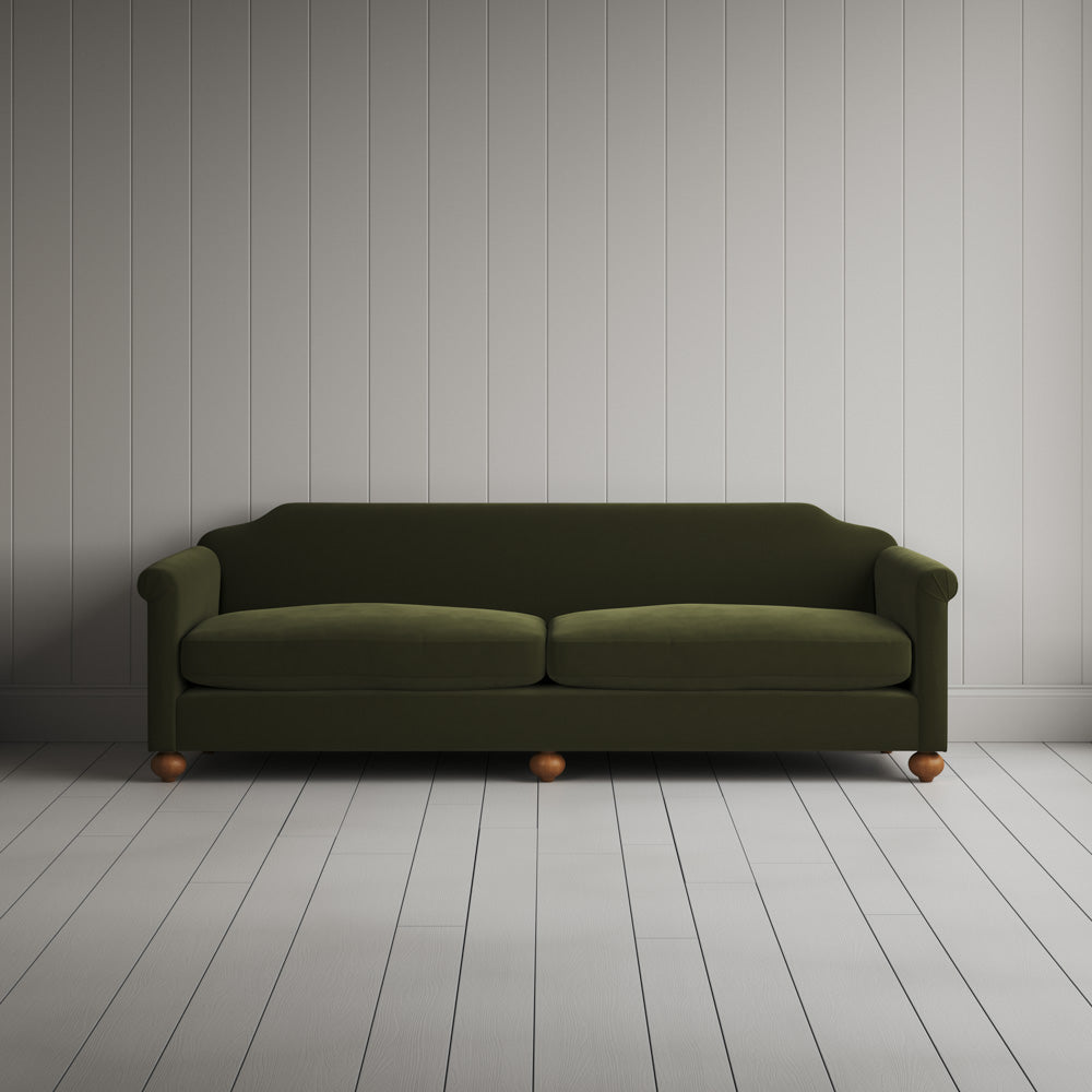 Front view of Dolittle 4 seater Sofa in Intelligent Velvet Juniper