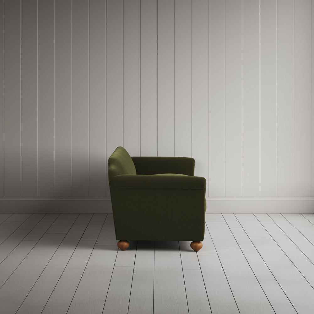 Side profile of Dolittle 4 seater Sofa in Intelligent Velvet Juniper