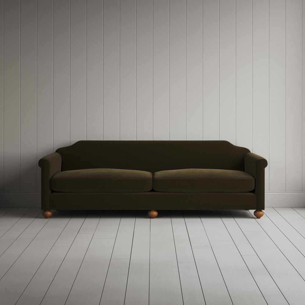  Front View of Dolittle 4 seater Sofa in Intelligent Velvet Seaweed 