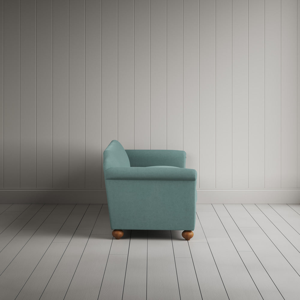  Side View of Dolittle 4 seater Sofa in Laidback Linen Cerulean 
