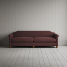 Front View of Dolittle 4 seater Sofa in Laidback Linen Damson