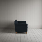 Side Profile of Black 4 seater Sofa in Laidback Linen
