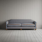 Front Profile of Dolittle 4 Seater Sofa in Regatta Cotton, Blue