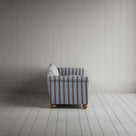 Side Profile of Dolittle 4 Seater Sofa in Regatta Cotton, Blue