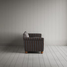 Side Profile of Dolittle 4 Seater Sofa in Regatta Cotton, Charcoal