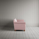 Side Profile of Dolittle 4 Seater Sofa in Slow Lane Cotton Linen, Berry