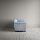 Side View of Dolittle 4 Seater Sofa in Slow Lane Cotton Linen, Blue