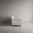 Side View of Dolittle 4 Seater Sofa in Ticking Cotton, Berry