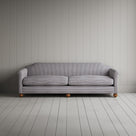 Front Profile of Dolittle 4 Seater Sofa in Ticking Cotton, Blue Brown