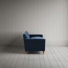 Side view of the Dark Blue corduroy Idler sofa - NiX By Nicola Harding & Co.