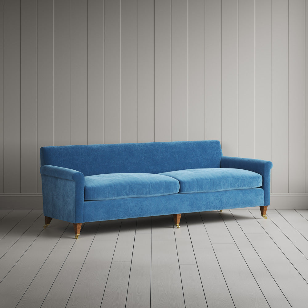 Large 4 seater sofa in Classic Corduroy Harbour Blue