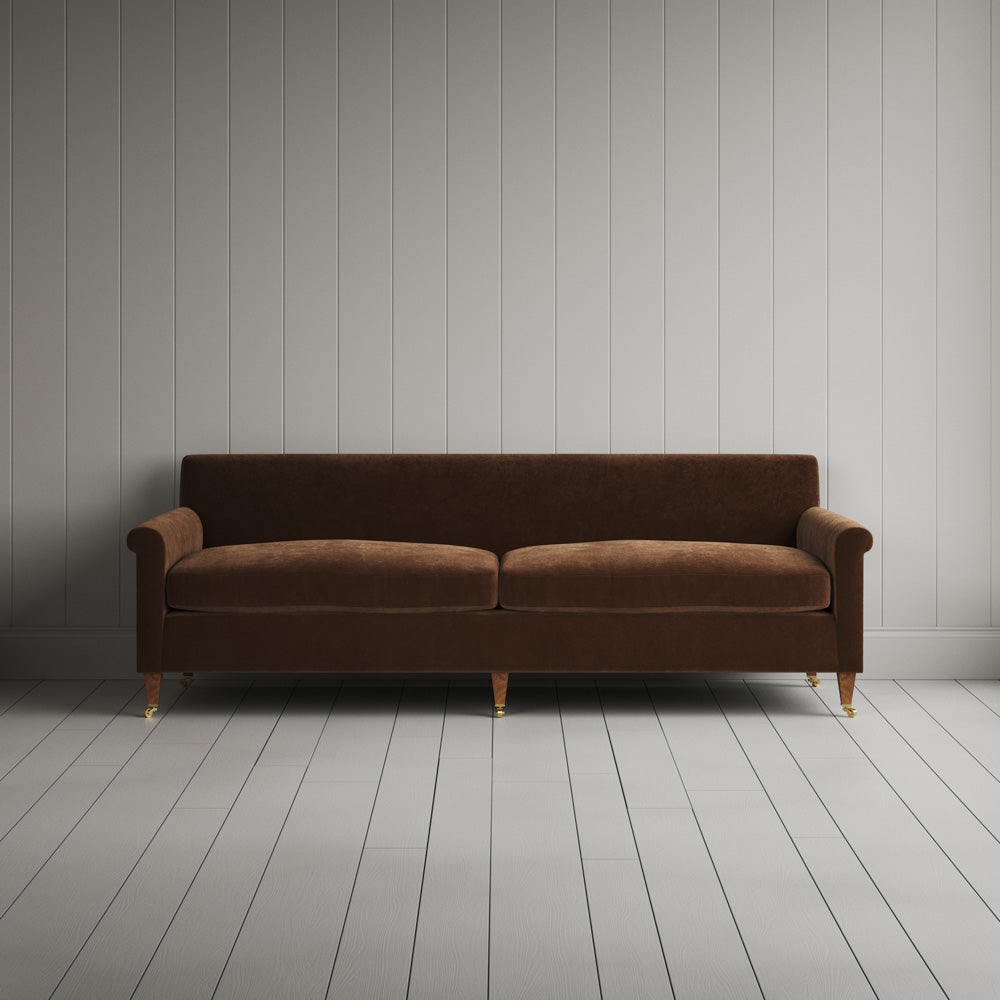  Front View of Idler 4 seater sofa in Classic Corduroy Tobacco 