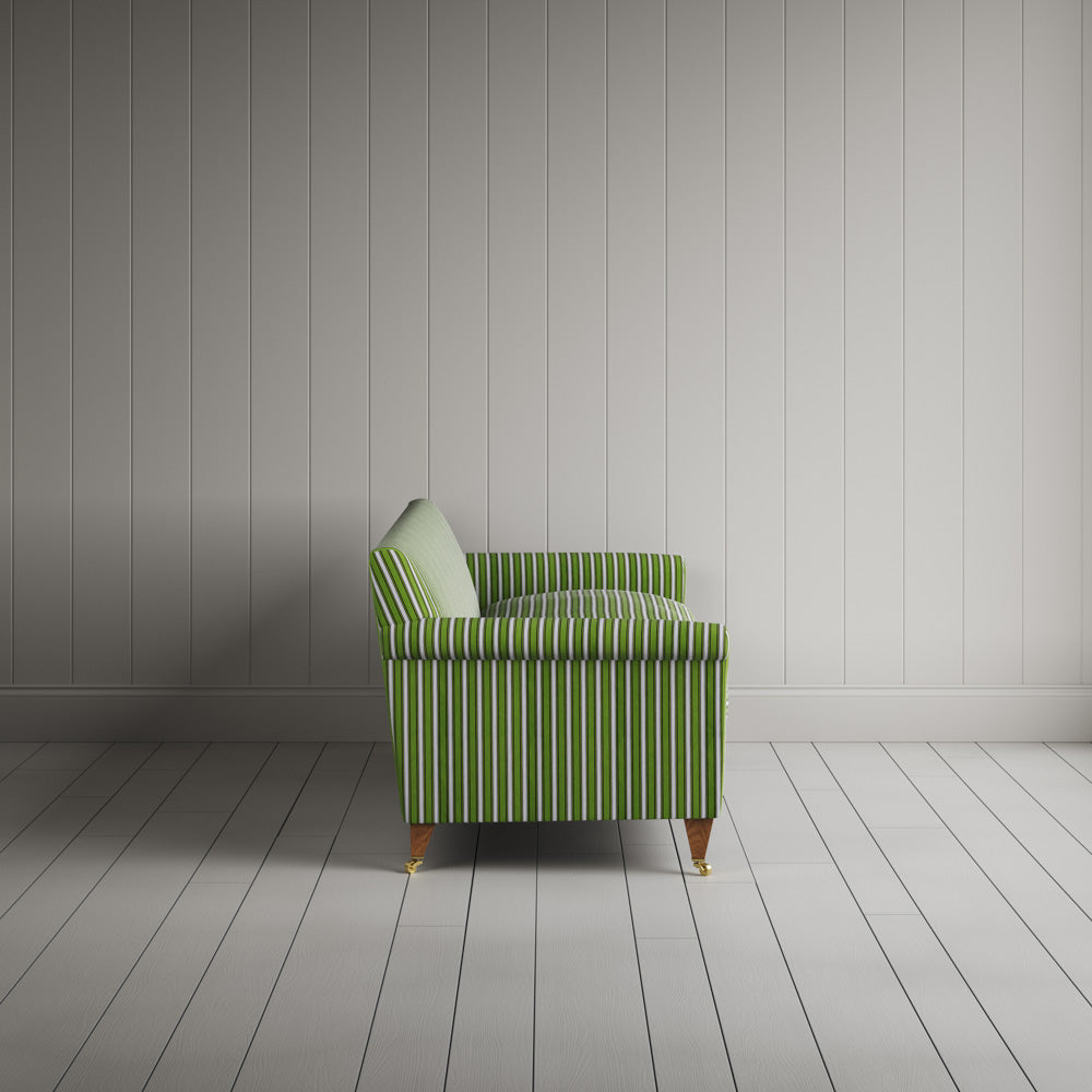 Idler 4 Seater Sofa in Colonnade Cotton, Green and Wine