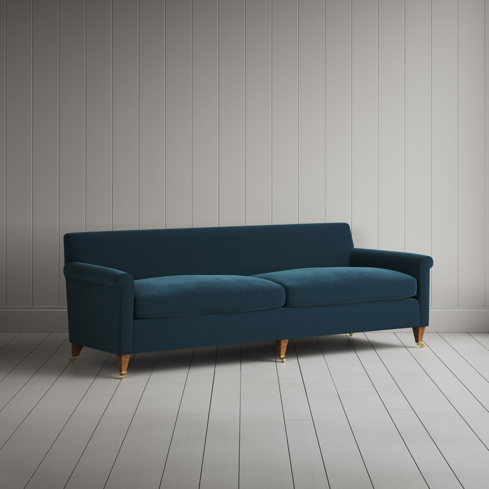  Idler 4 seater sofa in Intelligent Velvet Aegean 