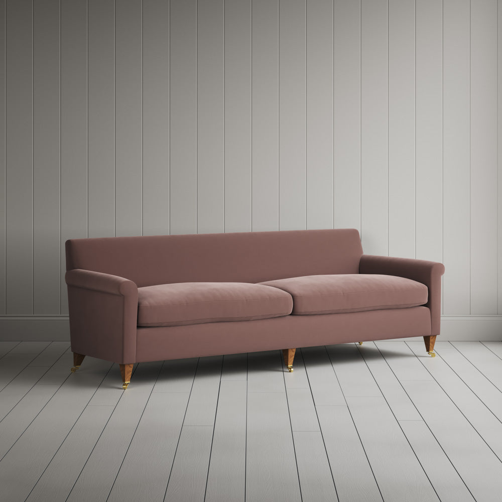  Idler 4 seater sofa in Intelligent Velvet Dusky Pink 