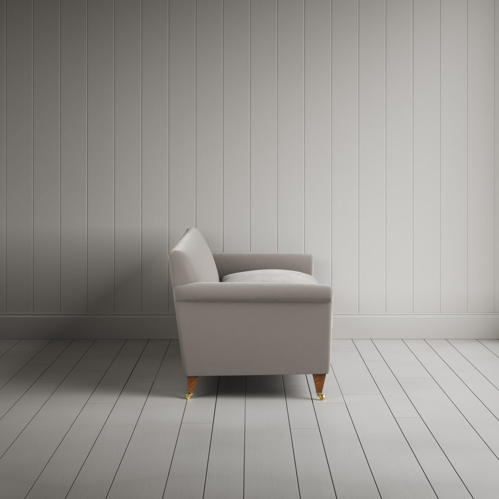 Side profile of Idler 4 seater sofa in Intelligent Velvet Moonstone