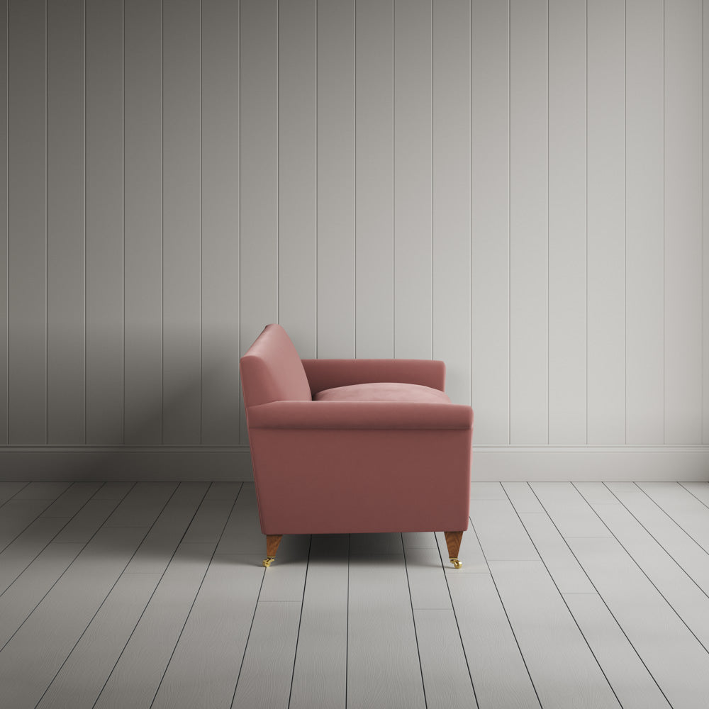 Side profile of Idler 4 seater sofa in Intelligent Velvet Rose