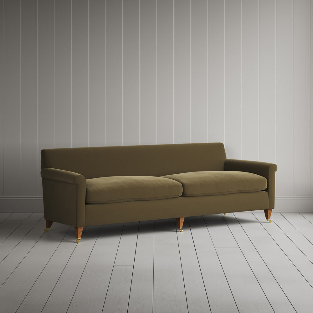 Idler 4 seater sofa in Intelligent Velvet Sepia