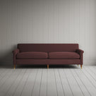 Front view of Idler 4 seater sofa in Laidback Linen Damson