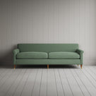 Front view of Idler 4 seater sofa in Laidback Linen Moss