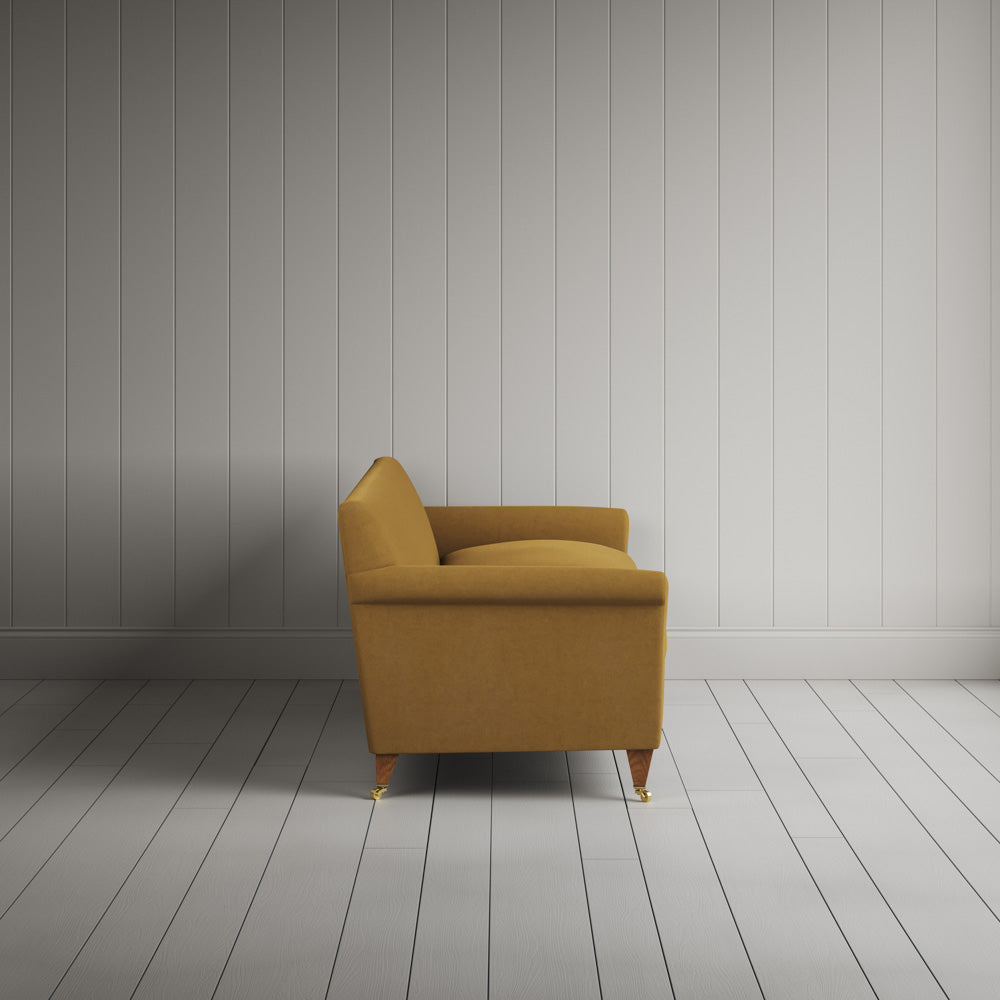  Side view of Idler 4 seater sofa in Laidback Linen Ochre 
