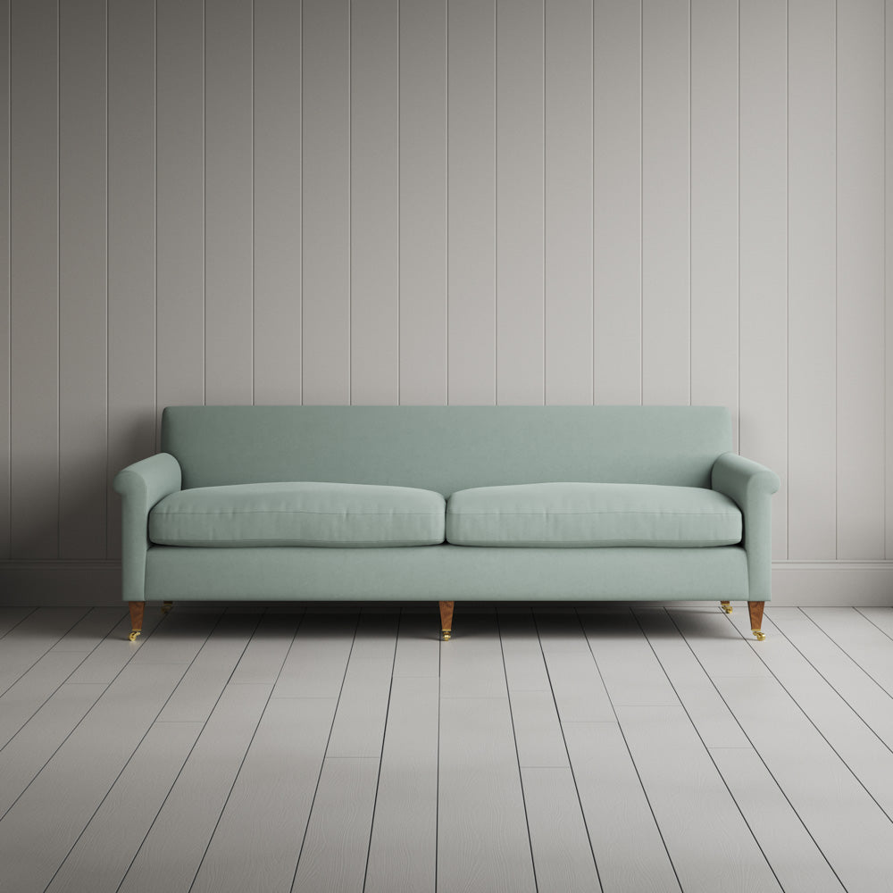  Front view of Idler 4 seater sofa in Laidback Linen Sky 