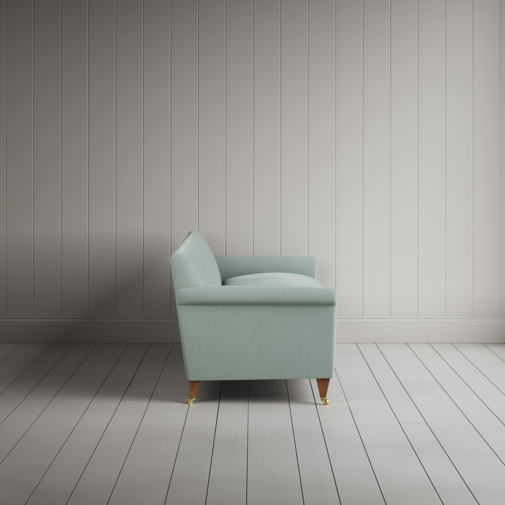  Side view of Idler 4 seater sofa in Laidback Linen Sky 
