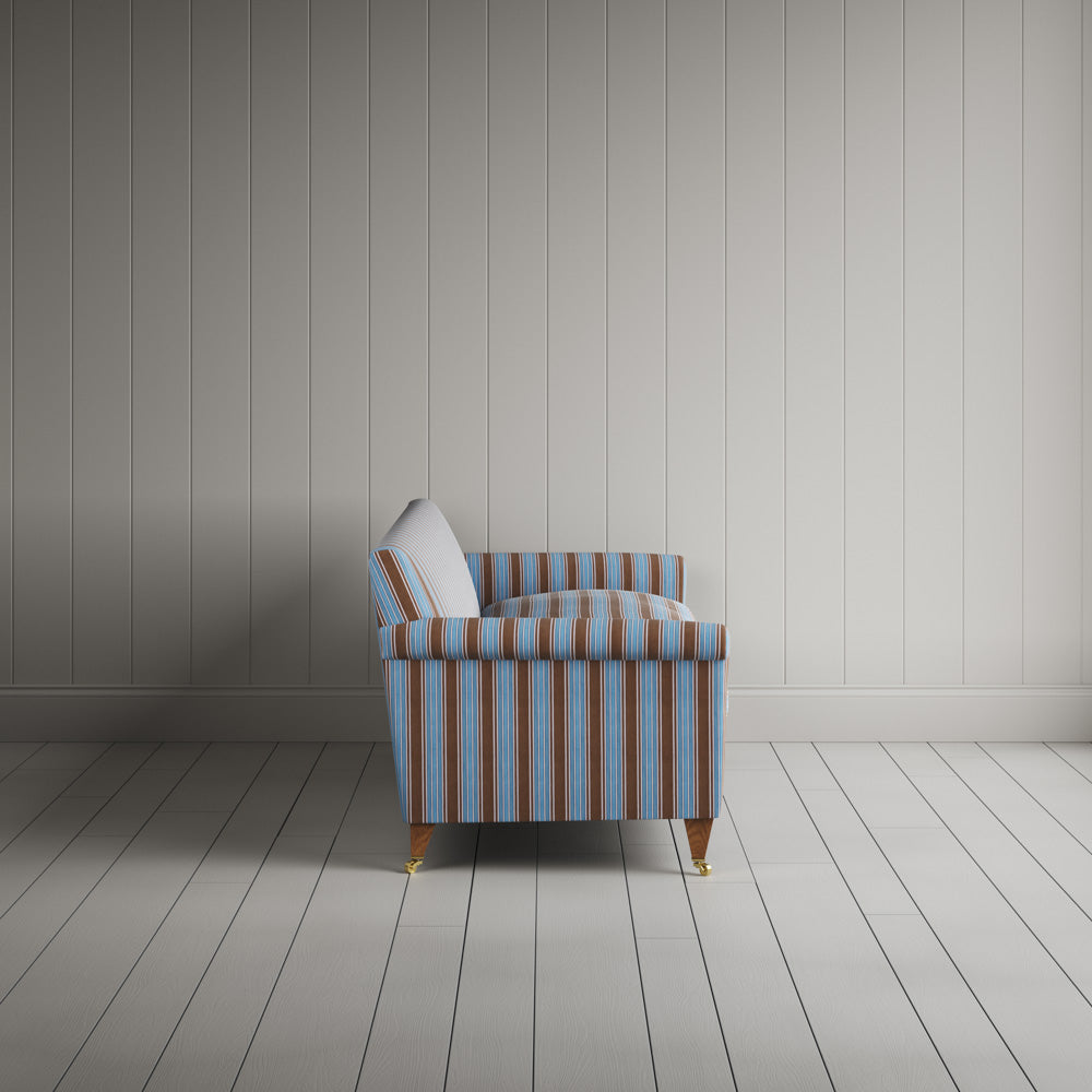 Side profile of the Regatta Blue Idler sofa by Nicola Harding