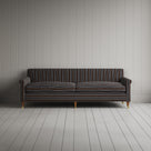 Front view of Idler 4 Seater Sofa in Regatta Cotton, Charcoal