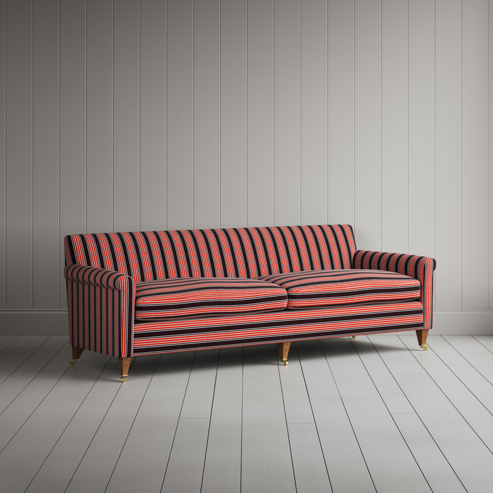  Idler 4 Seater Sofa in Regatta Cotton, Flame 