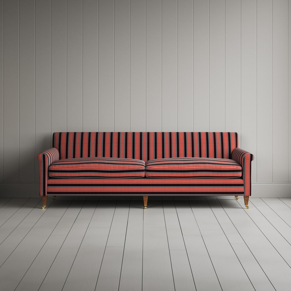  Front view of Idler 4 Seater Sofa in Regatta Cotton, Flame 
