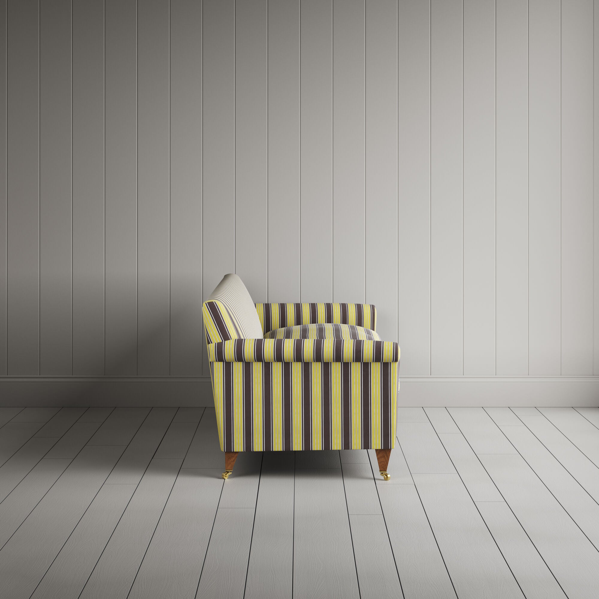  Side View of Idler 4 Seater Sofa in Regatta Cotton, Custard 