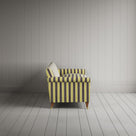 Side View of Idler 4 Seater Sofa in Regatta Cotton, Custard