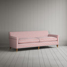 Idler 4 Seater Sofa in Slow Lane Cotton Linen, Berry