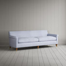 Idler 4 Seater Sofa in Ticking Cotton, Aqua Brown