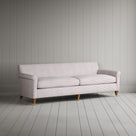 Idler 4 Seater Sofa in Ticking Cotton, Berry