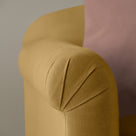 Dolittle Big Love Seat ochre linen armrest detail shot by NiX.