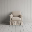 Front View of Curtain Call Armchair in Laidback Linen Dove