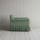 Curtain Call Armchair in Laidback Linen Moss side profile - Nicola Harding Interiors