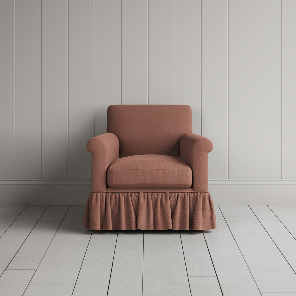 Curtain Call Armchair in Laidback Linen Roseberry