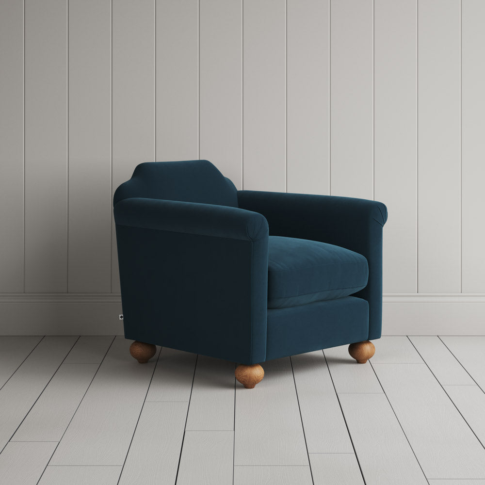 Dolittle Armchair in Intelligent Velvet Aegean 