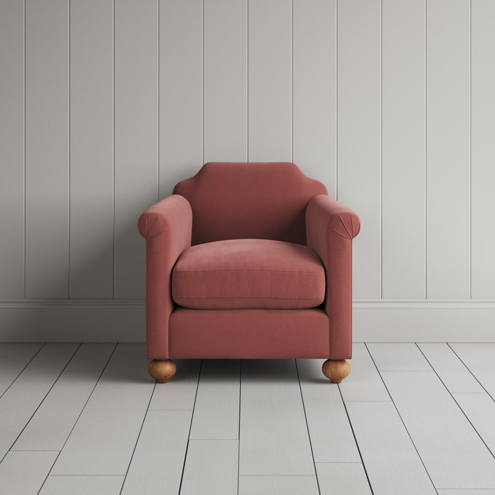  Dolittle Armchair in Intelligent Velvet Damson 