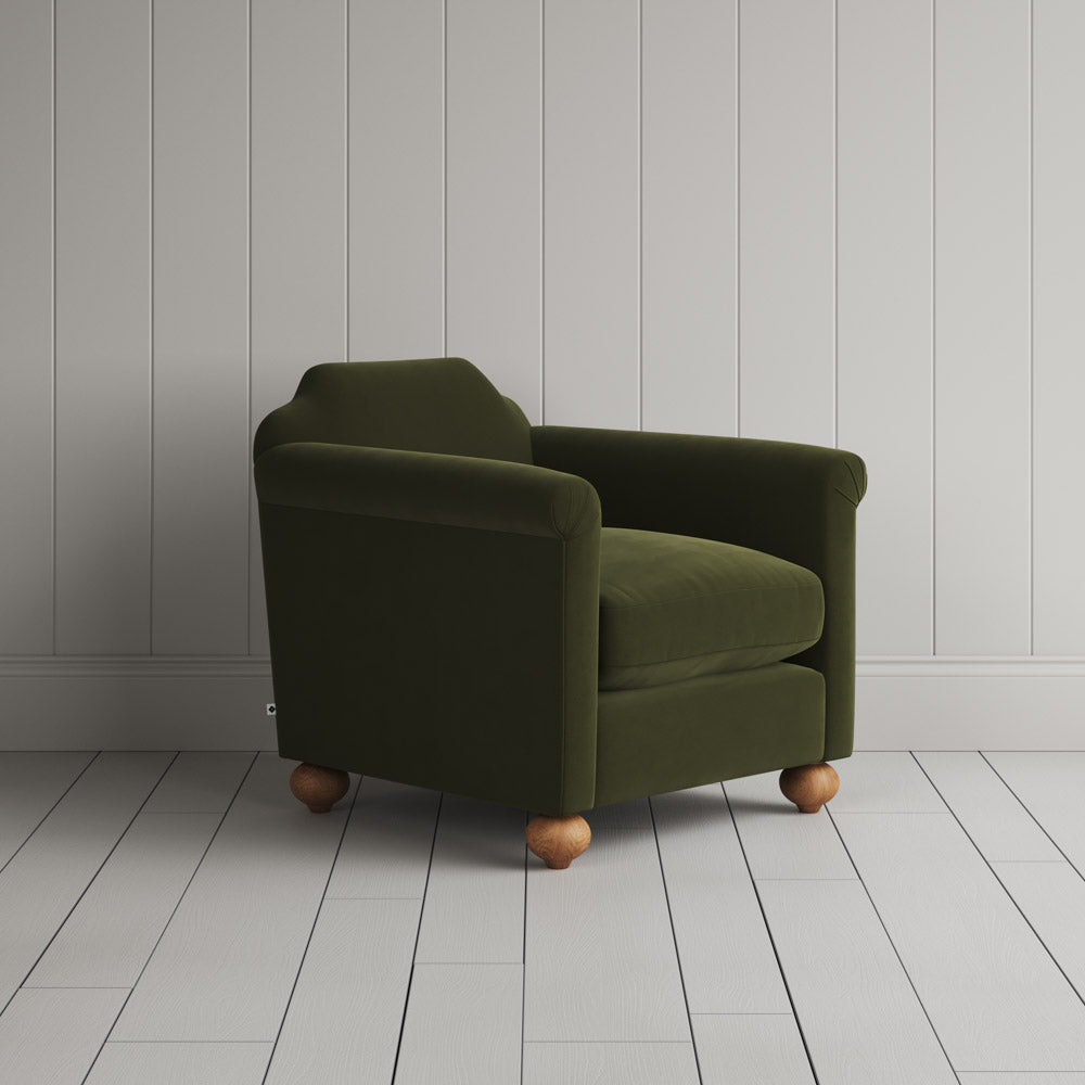 Dolittle Armchair in Intelligent Velvet Juniper
