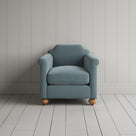 Front View of Dolittle Armchair in Intelligent Velvet Mineral