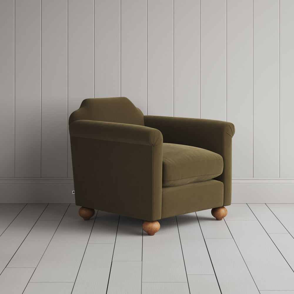 Dolittle Armchair in Intelligent Velvet Sepia