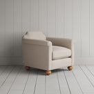 Dolittle Armchair in Laidback Linen Dove angled view by Nicola Harding