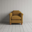 Front View of Dolittle Armchair in Laidback Linen Ochre