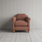 Front View of Dolittle Armchair in Laidback Linen Roseberry