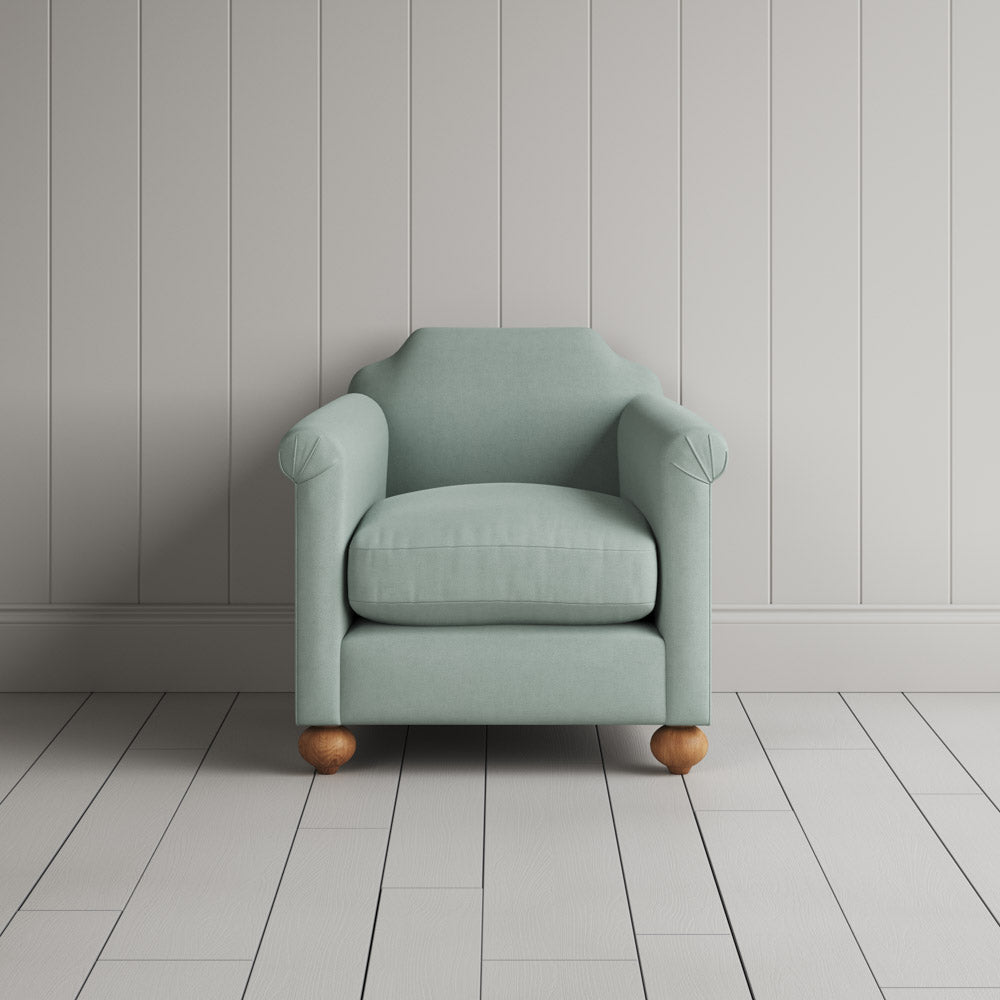 Front View of Dolittle Armchair in Laidback Linen Sky